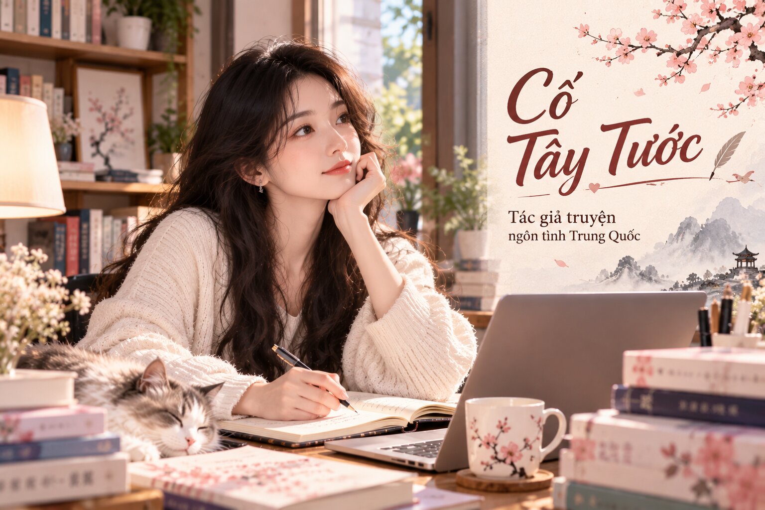 Cố Tây Tước là tác giả ngôn tình Trung Quốc nổi tiếng với những câu chuyện tình yêu hiện đại nhẹ nhàng, sâu lắng và giàu cảm xúc
