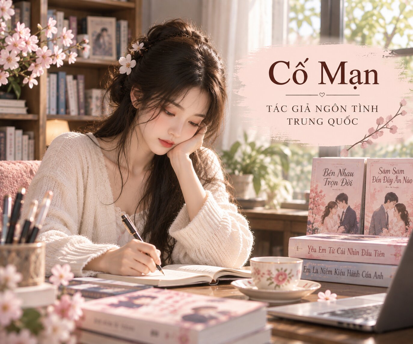 Cố Mạn – tác giả ngôn tình Trung Quốc nổi tiếng với Bên Nhau Trọn Đời, Yêu Em Từ Cái Nhìn Đầu Tiên và nhiều tiểu thuyết được chuyển thể