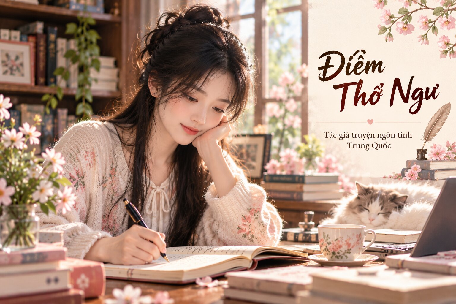 Điềm Thố Ngư là tác giả truyện ngôn tình Trung Quốc được yêu thích với những câu chuyện thanh xuân và tình yêu hiện đại giàu cảm xúc