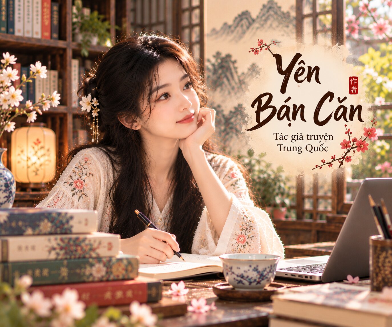 Hình minh họa Yên Bán Căn, bút danh được độc giả tìm kiếm khi khám phá các tác phẩm truyện tình cảm Trung Quốc