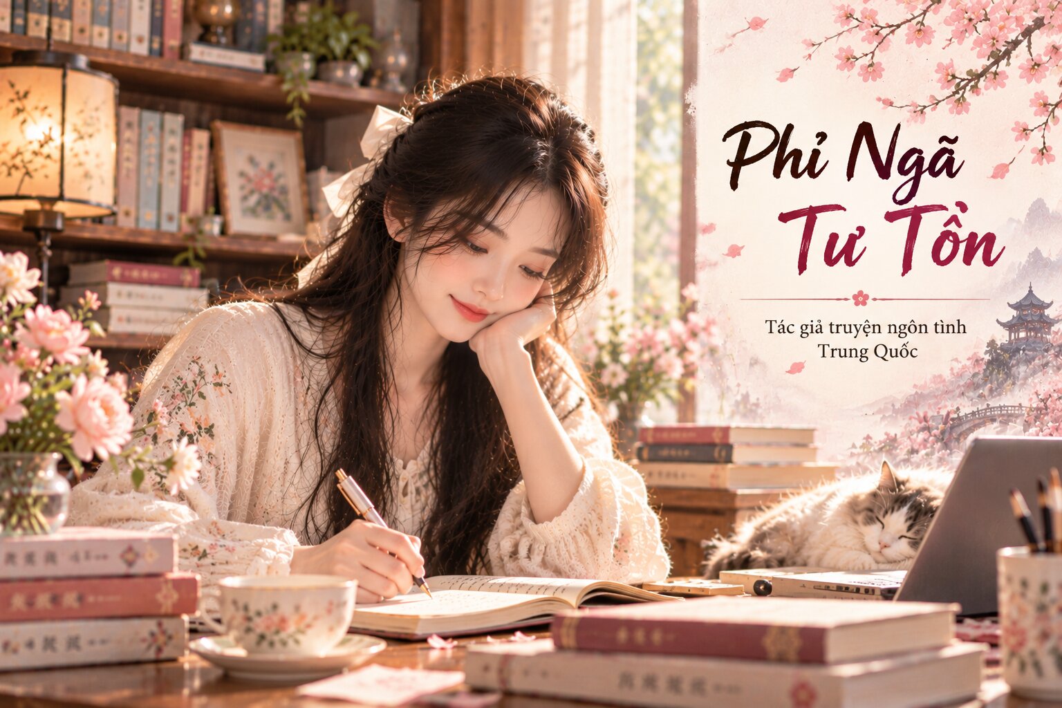 Phỉ Ngã Tư Tồn là nhà văn ngôn tình Trung Quốc nổi tiếng với những câu chuyện tình yêu sâu sắc, bi thương và giàu cảm xúc