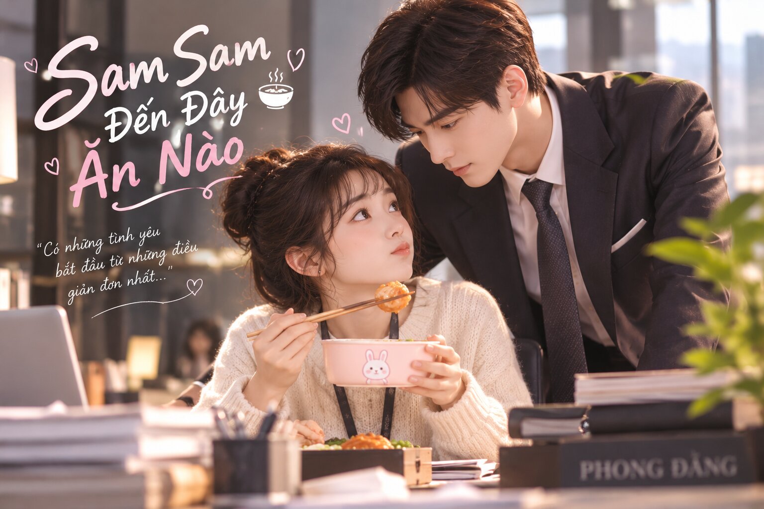 Tiết Sam Sam và Phong Đằng trong chuyện tình công sở ngọt ngào, hài hước của Sam Sam Đến Đây Ăn Nào
